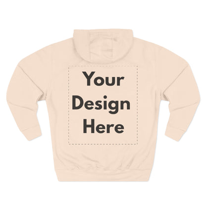 Three-Panel Fleece Hoodie — Customizable Blank Design Hoodie